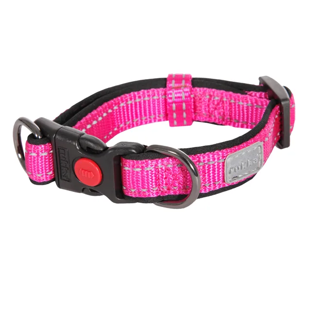 Rukka obojek Solid, fuchsiový - velikost L: 45 - 70 cm obvod krku