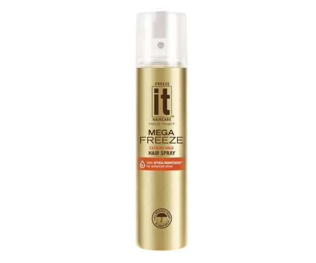 Rychleschnoucí "zmrazovač" lak na vlasy Freeze It Haircare Mega Freeze - 43 g (03110) + dárek zdarma