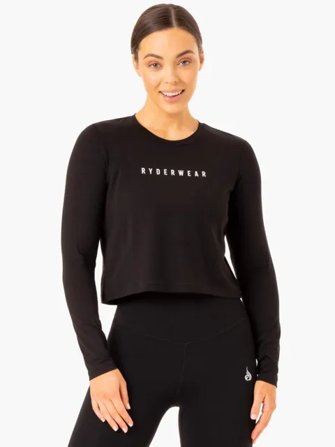 Ryderwear Dámské tričko Long Sleeve Top Foundation Black
