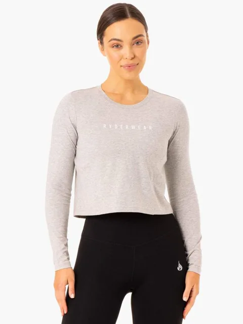 Ryderwear Dámské tričko s dlouhým rukávem Top Foundation šedé
