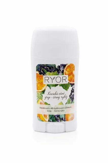 Ryor – Deodorant s 48hodinovým účinkem, grapefruit – černý rybíz, tyčinka, 50 ml-poškozený obal