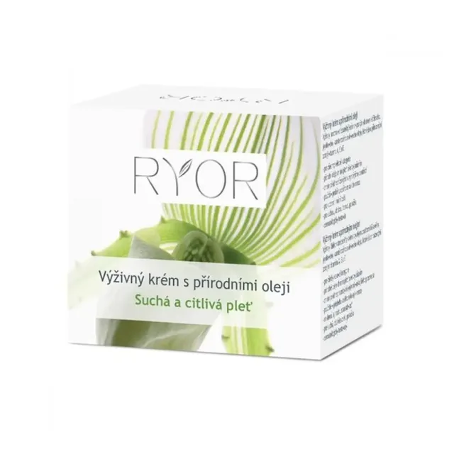 Ryor výživný krém s přírodními oleji pro suchou a citlivou pleť 50 ml