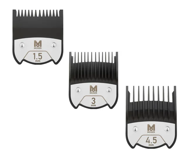 Sada náhradních magnetických nástavců Moser - 1,5 mm, 3 mm a 4,5 mm (1801-7010) + dárek zdarma