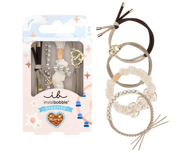 Sada ozdobných gumiček do vlasů Invisibobble Beauties Charivari - 4 ks + dárek zdarma