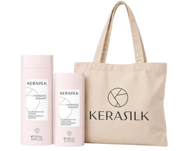 Sada pro barvené vlasy Kerasilk Color Protecting + plátěná taška Kerasilk zdarma + dárek zdarma