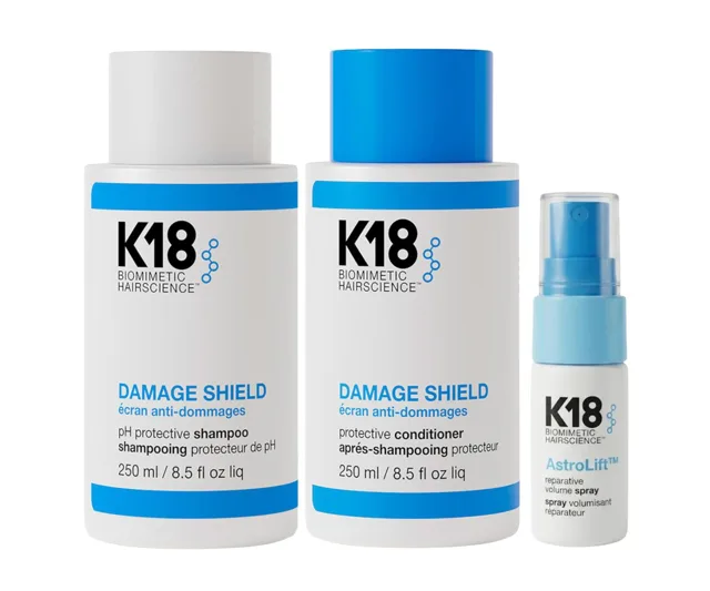 Sada pro ochranu a výživu vlasů K18 Damage Shield + lehký sprej pro objem a obnovu vlasů AstroLift Volume Mist 15 ml zdarma + dárek zdarma