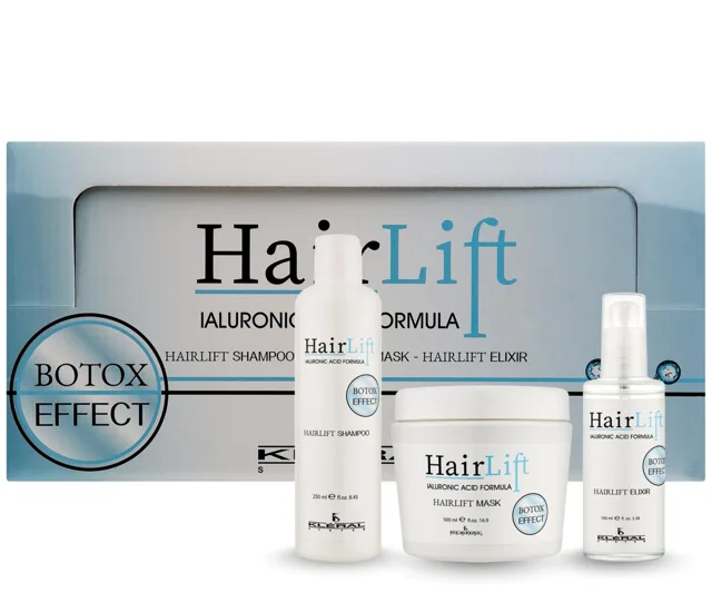 Sada pro zvětšení objemu jemných, zralých a oslabených vlasů Kléral HairLift Botox Effect Kit + dárek zdarma