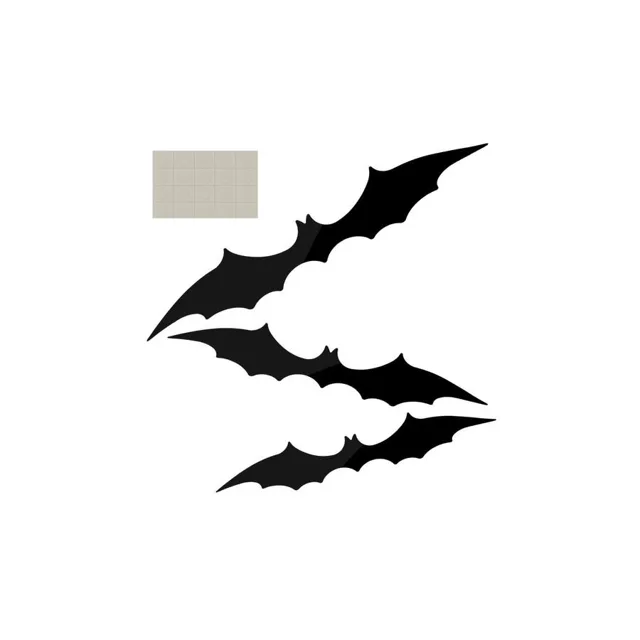 Sada velkých halloweenských netopýrů - 3 ks