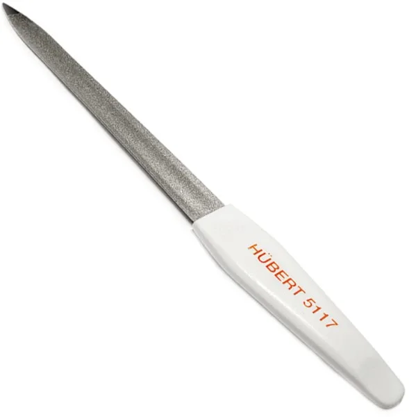 Safírový špičatý pilník na nehty Hairway "7R", bílý - 177 mm (11517)