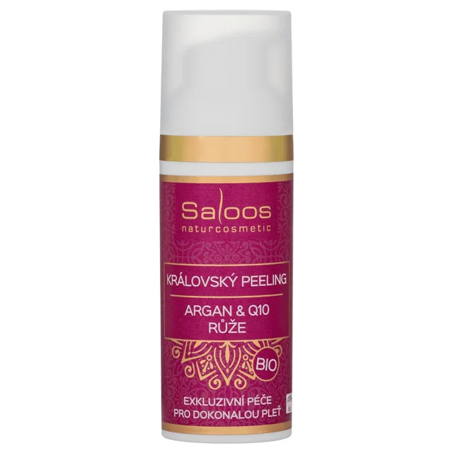 Saloos BIO Královský peeling Argan & Q10 - Růže 50 ml