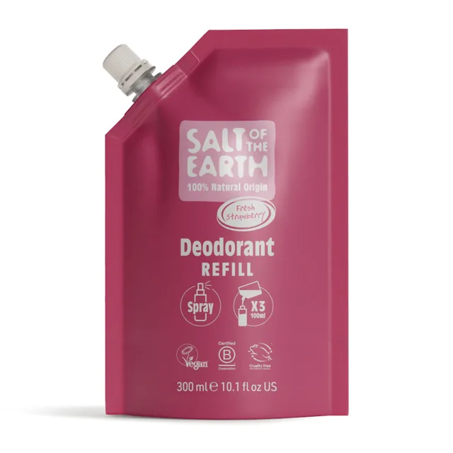 Salt Of The Earth Deodorant ve spreji Fresh Strawberry Deodorant Refill - náplň 300 ml