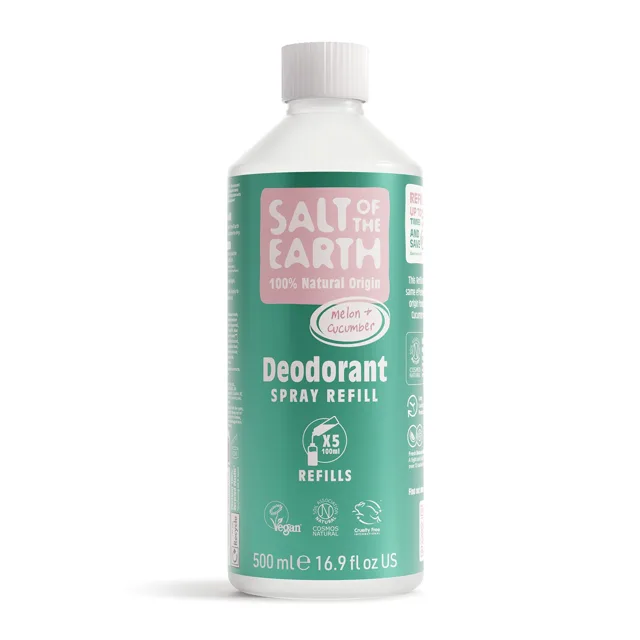 Salt Of The Earth Deodorant ve spreji Melon & Cucumber Deodorant Refill - náplň 500 ml
