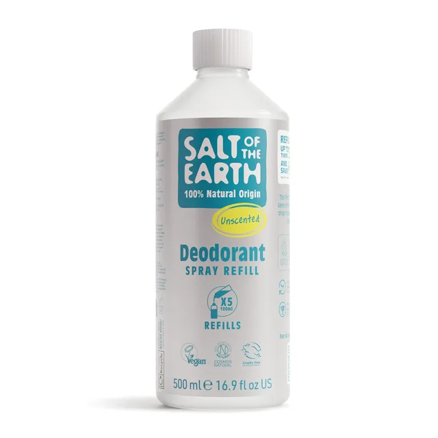 Salt Of The Earth Deodorant ve spreji Unscented Deodorant Refill - náplň 500 ml