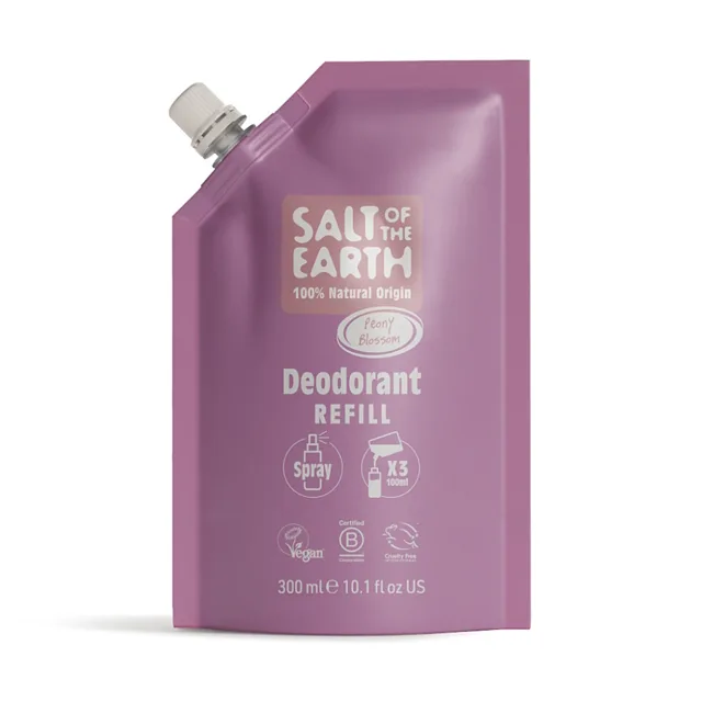 SALT OF THE EARTH Náplň deodorant spray Peony blossom 300 ml
