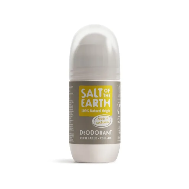 SALT OF THE EARTH Přírodní deo roll-on Amber & Santalwood 75 ml