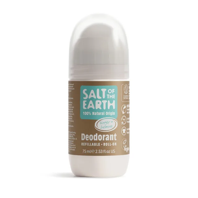 Salt Of The Earth Přírodní kuličkový deodorant Ginger & Jasmine Deo Roll-on 75 ml