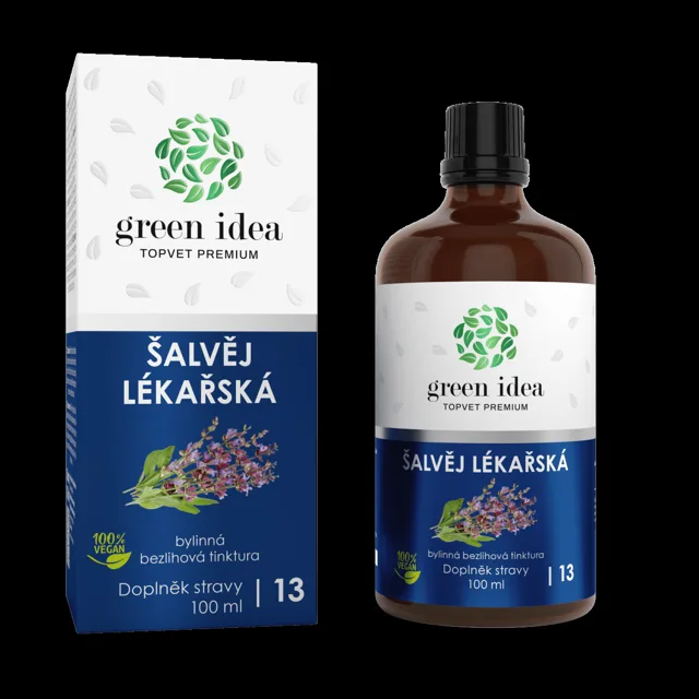 Šalvěj lékařská – bezalkoholová tinktura 100 ml – Green idea