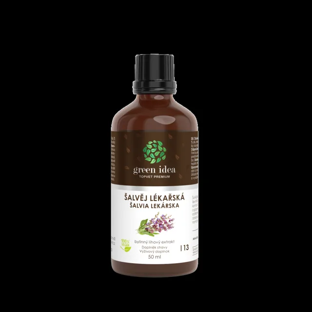 Šalvěj lékařská – tinktura – kapky 50 ml – Green idea