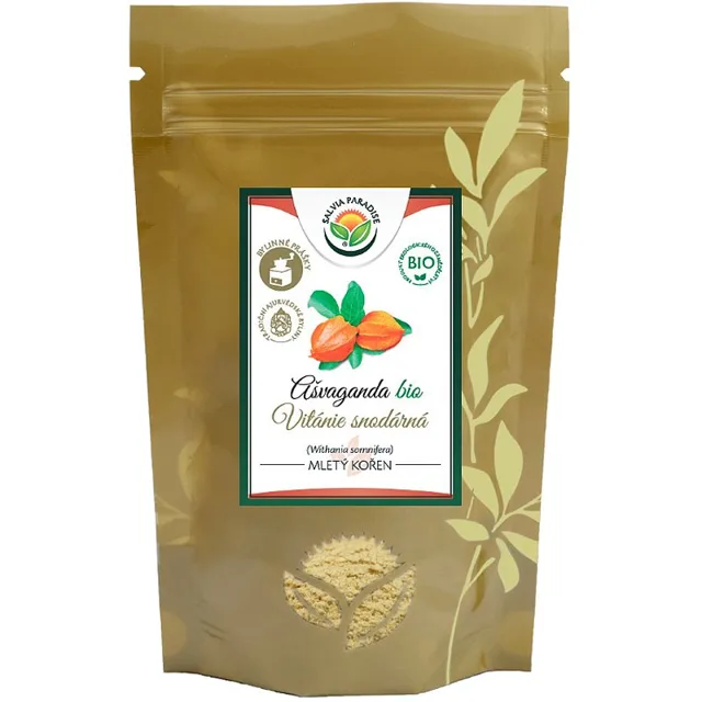 Salvia Paradise Ašvaganda mletý kořen prášek na přípravu nápoje pro duševní pohodu 100 g