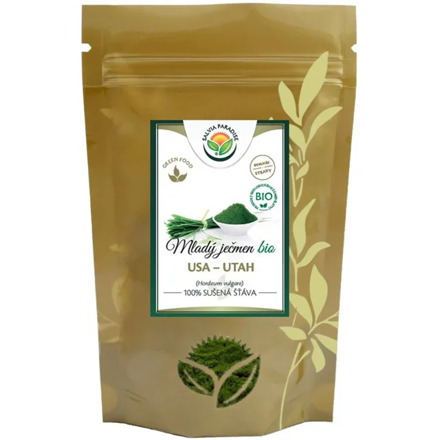 Salvia Paradise Mladý zelený ječmen 100% sušená šťáva prášek pro podporu imunitního systému 100 g