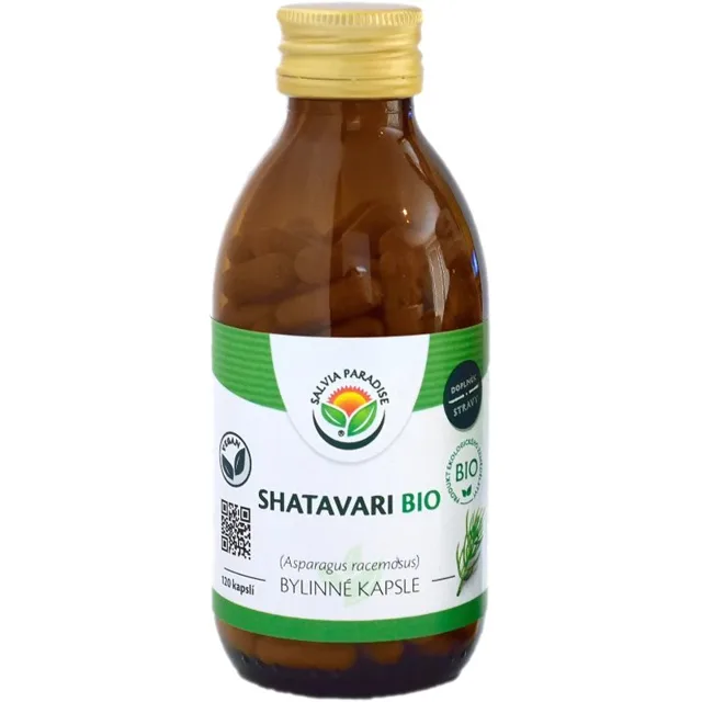 Salvia Paradise Shatavari bylinné kapsle kapsle pro podporu správné hormonální činnosti 120 cps