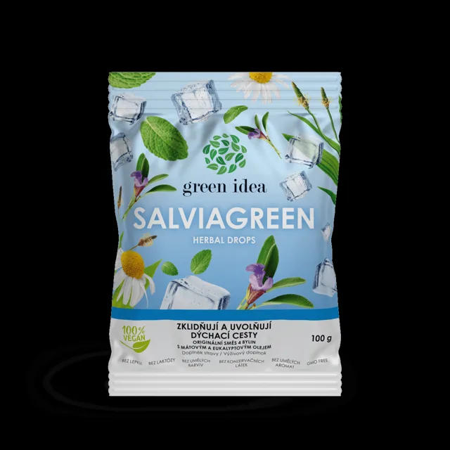Salviagreen – bylinné bonbony 100 g – Green idea