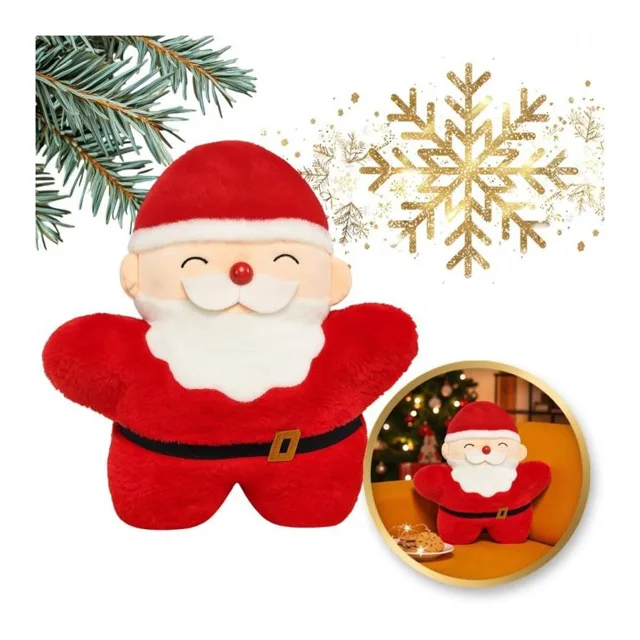 Sametový polštář ve tvaru Santa Clause - 45 cm