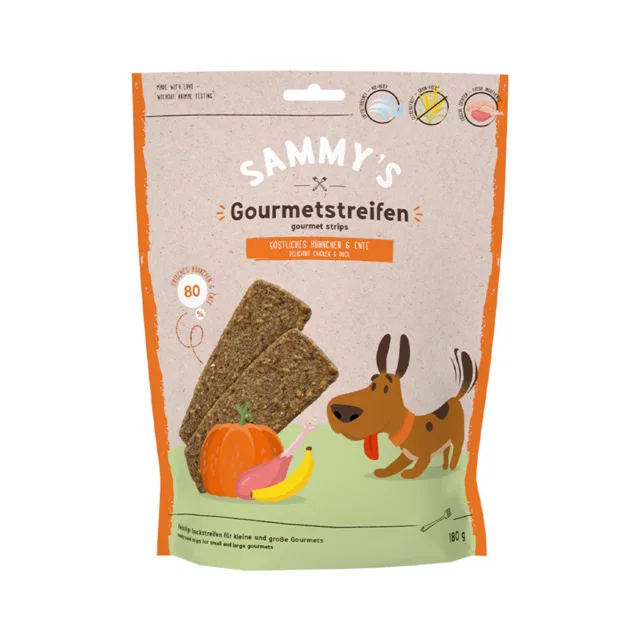 Sammy's Gourmet proužky kuře a kachna - 180 g