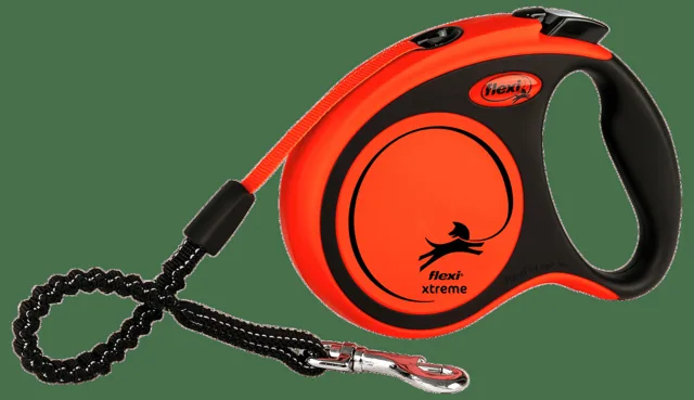 Samonavíjecí vodítko pro psy Flexi Xtreme páskové S 3 m oranžové