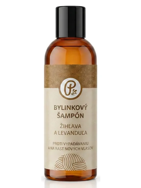 ŠAMPON kopřiva a levandule - bylinkový šampon s přírodním keratinem proti vypadávání vlasů a pro růst nových vlasů 200 ml