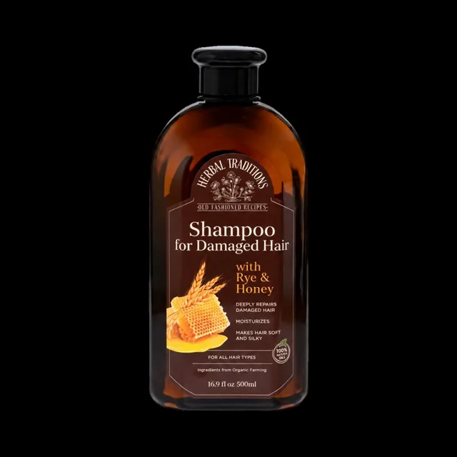 Šampon na poškozené vlasy se žitem a medem – 500 ml – Herbal Traditions