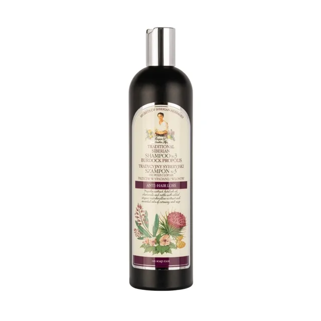 Šampon na vlasy №3 – lopuchový propolis - 550 ml - Babička Agafia