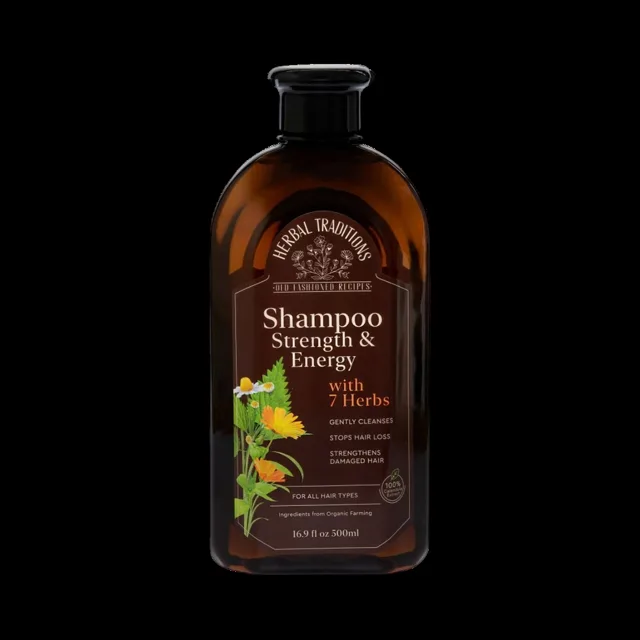 Šampon na vlasy se 7 bylinkami pro posílení a podporu růstu vlasů - 500 ml - Herbal Traditions