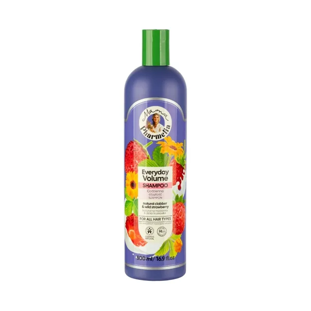 Šampon pro každodenní objem s kyselým mlékem a lesní jahodou - 500 ml - Mama Pharmelia