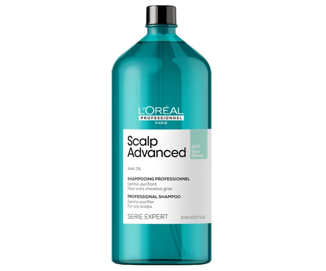 Šampon pro mastící se vlasovou pokožku Loréal Professionnel Scalp Advanced Anti-Oiliness - 1500 ml - L’Oréal Professionnel + dárek zdarma