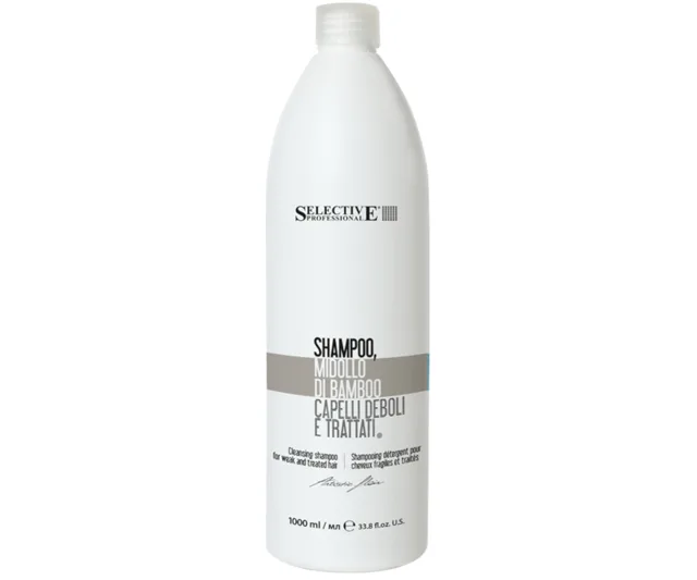 Šampon pro suché a lámavé vlasy Selective Professional Artistic Flair Shampoo Midollo Di Bamboo - 1000 ml + dárek zdarma