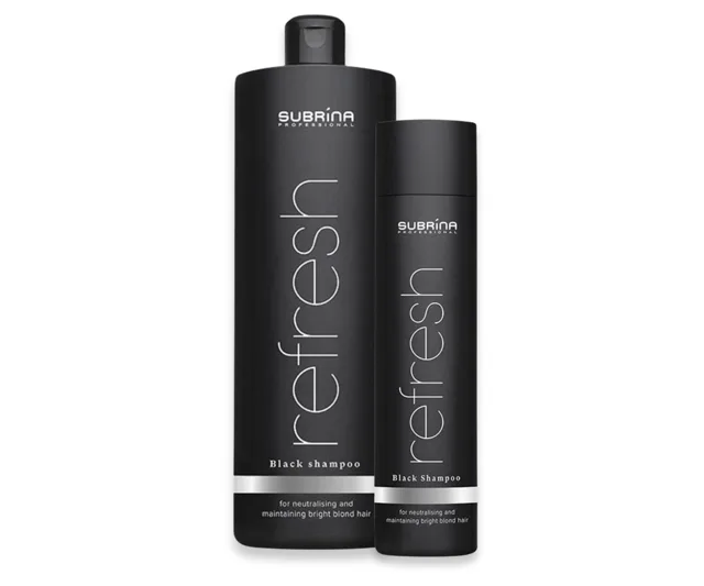 Šampon pro udržení platinového odstínu vlasů Subrina Professional Refresh Black Shampoo - 1000 ml + šampon 250 ml zdarma + dárek zdarma
