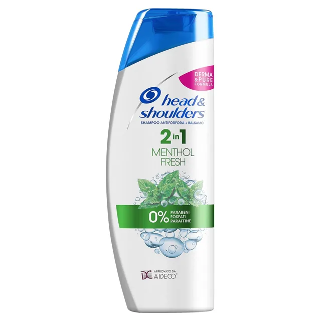 Šampon proti lupům Head & Shoulders 2in1 Menthol Fresh, 300 ml - poškozené víko