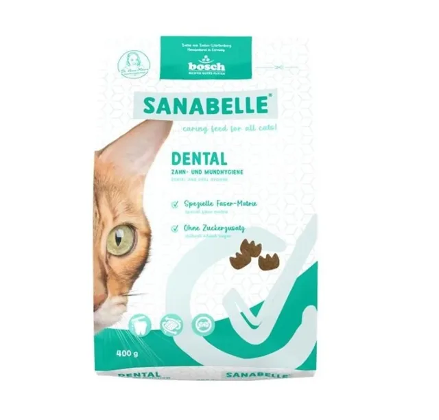 SANABELLE Dental 400 g pro kočky podporující péči o zuby