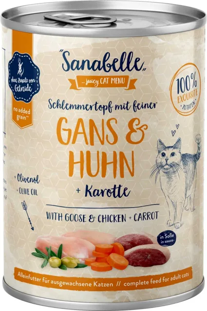 SANABELLE Goose &amp; Chicken 380 g mokré krmivo pro dospělé kočky