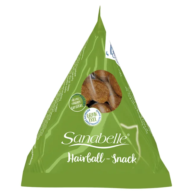 Sanabelle Hairball Snack v tetraedru - 12 x 20 g