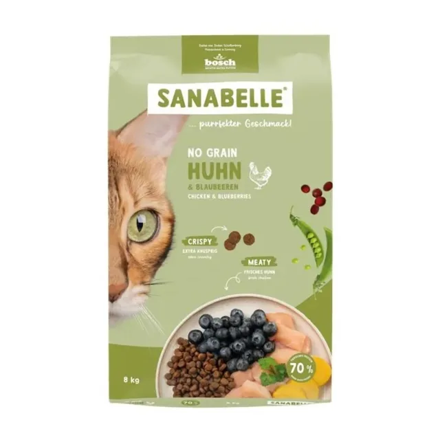 SANABELLE No Grain Kuřecí 8 kg bezobilná krmiva pro kočky