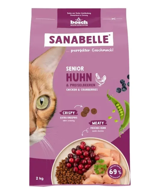 SANABELLE Senior Chicken 2 kg krmivo pro dospělé a starší kočky