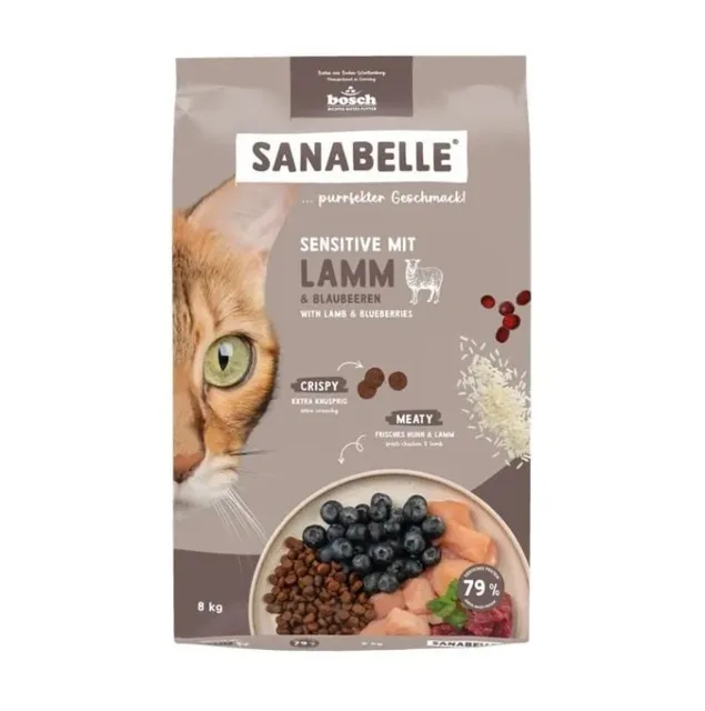 SANABELLE Sensitive Jehněčí 8 kg pro kočky s citlivým zažíváním