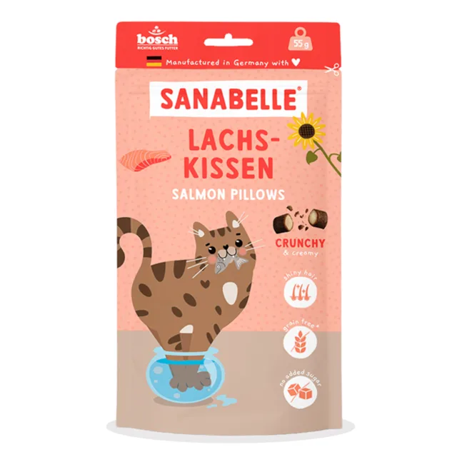 Sanabelle Snacks - výhodné balení: 7 x 55 g polštářky s lososem