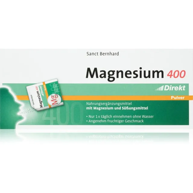 Sanct Bernhard Hořčík 400mg prášek pro perorální roztok s vysokým obsahem hořčíku v sáčku 60x2,1 g