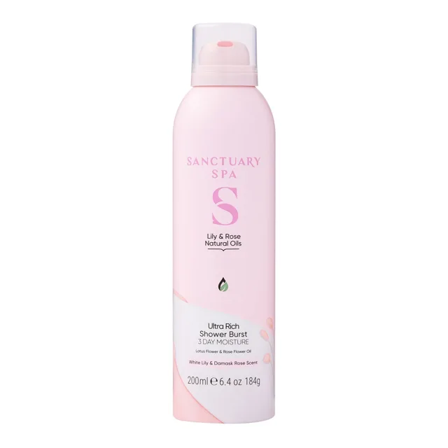 Sanctuary Spa Sprchová pěna Lilie a růže Shower Burst 200 ml