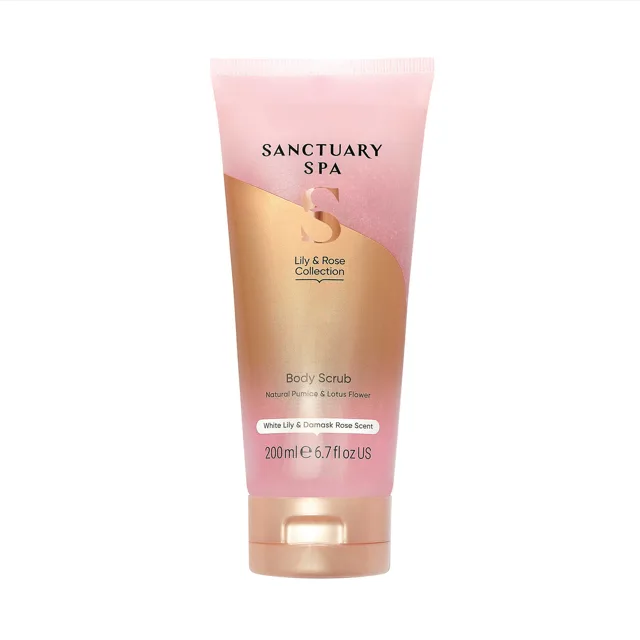 Sanctuary Spa Tělový peeling Lilie a růže Body Scrub 200 ml