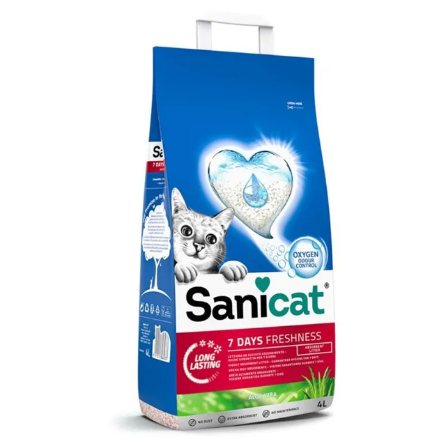 SANICAT 7 DAYS Aloe Vera 4 l minerální kočkolit