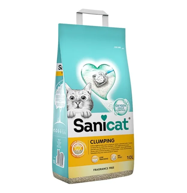SANICAT Clumping bez zápachový bentonitový kočkolit 16 L